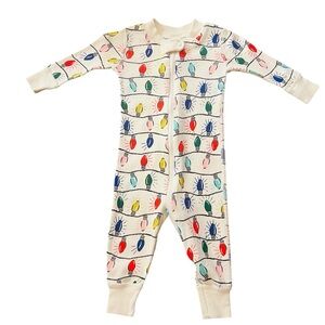 Hanna Andersson Cream Multicolor Kids Christmas Pajamas Size 3-6 Months